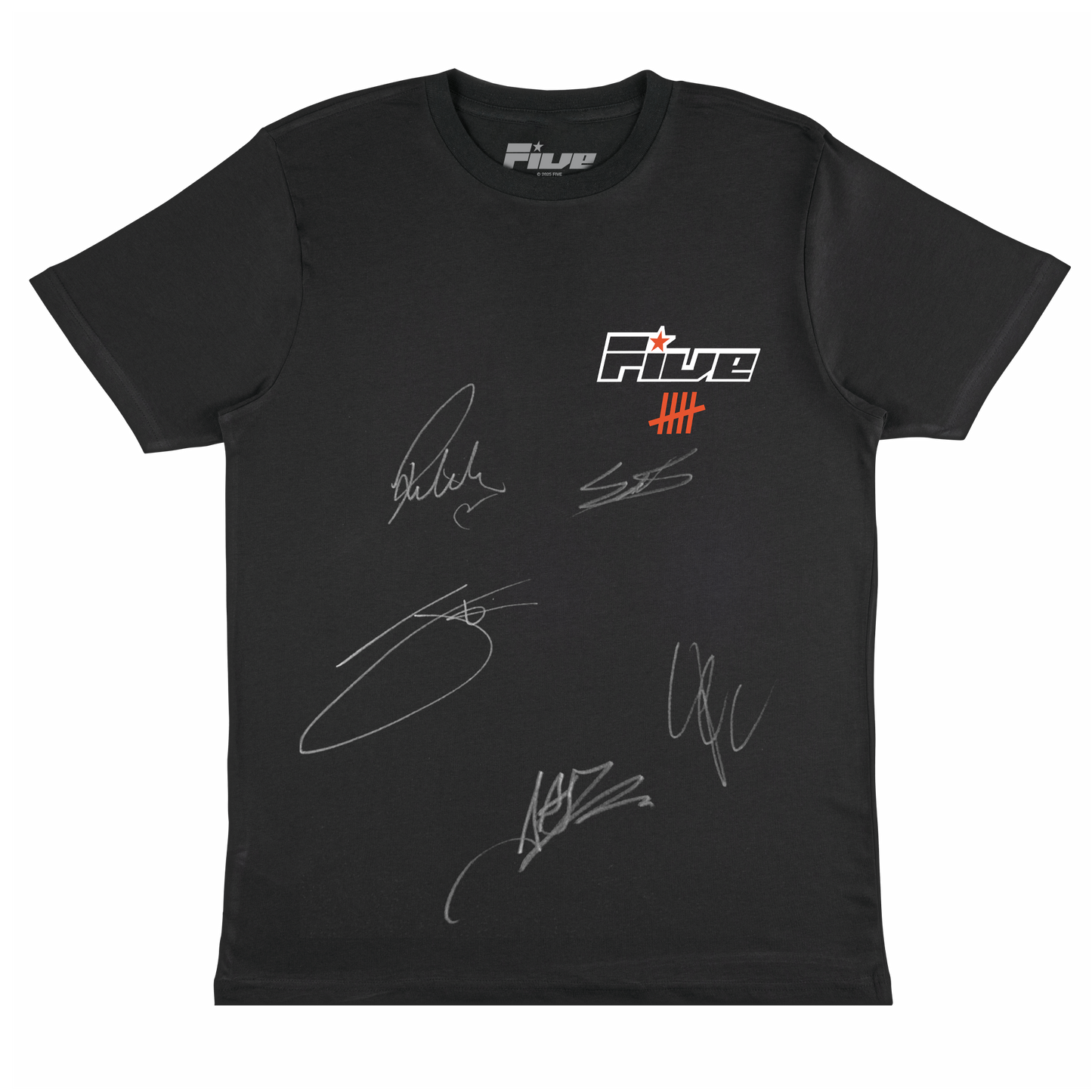 Signed Five Logo Black Tee