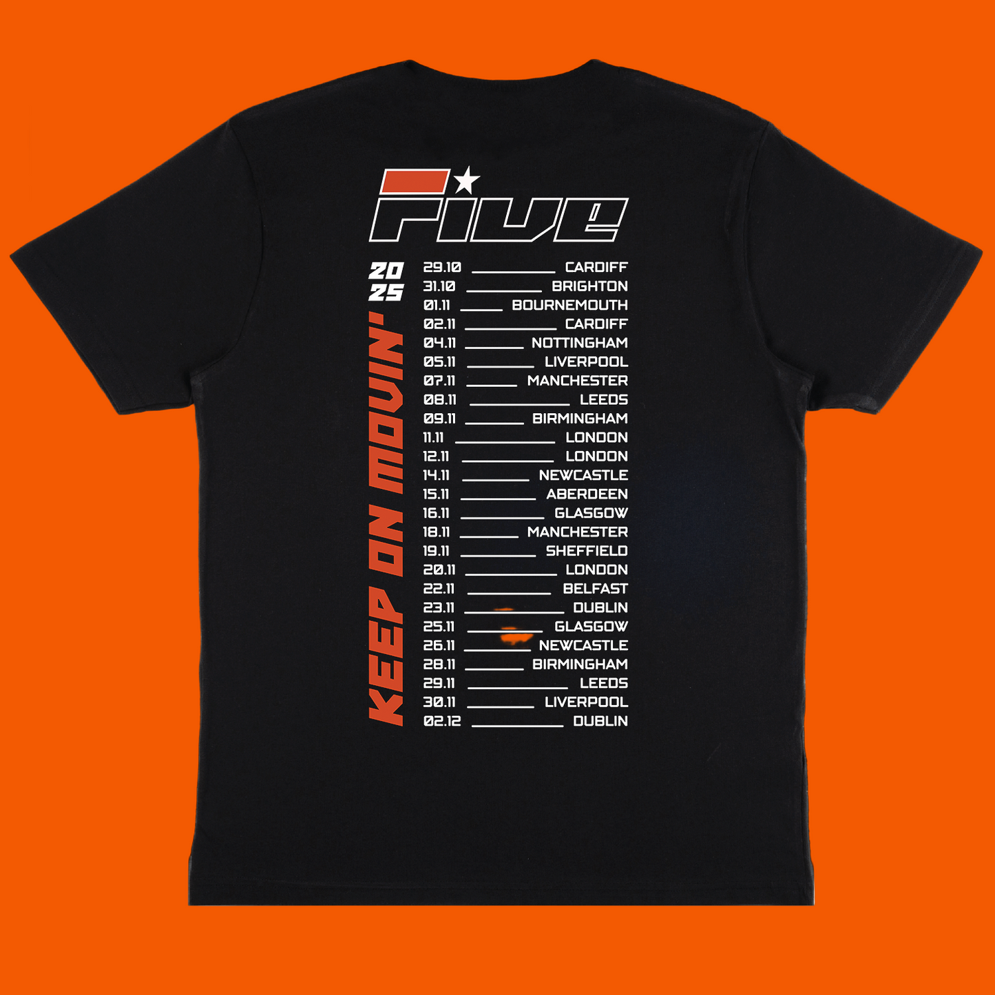 Stripe Photo Dateback Black Tee