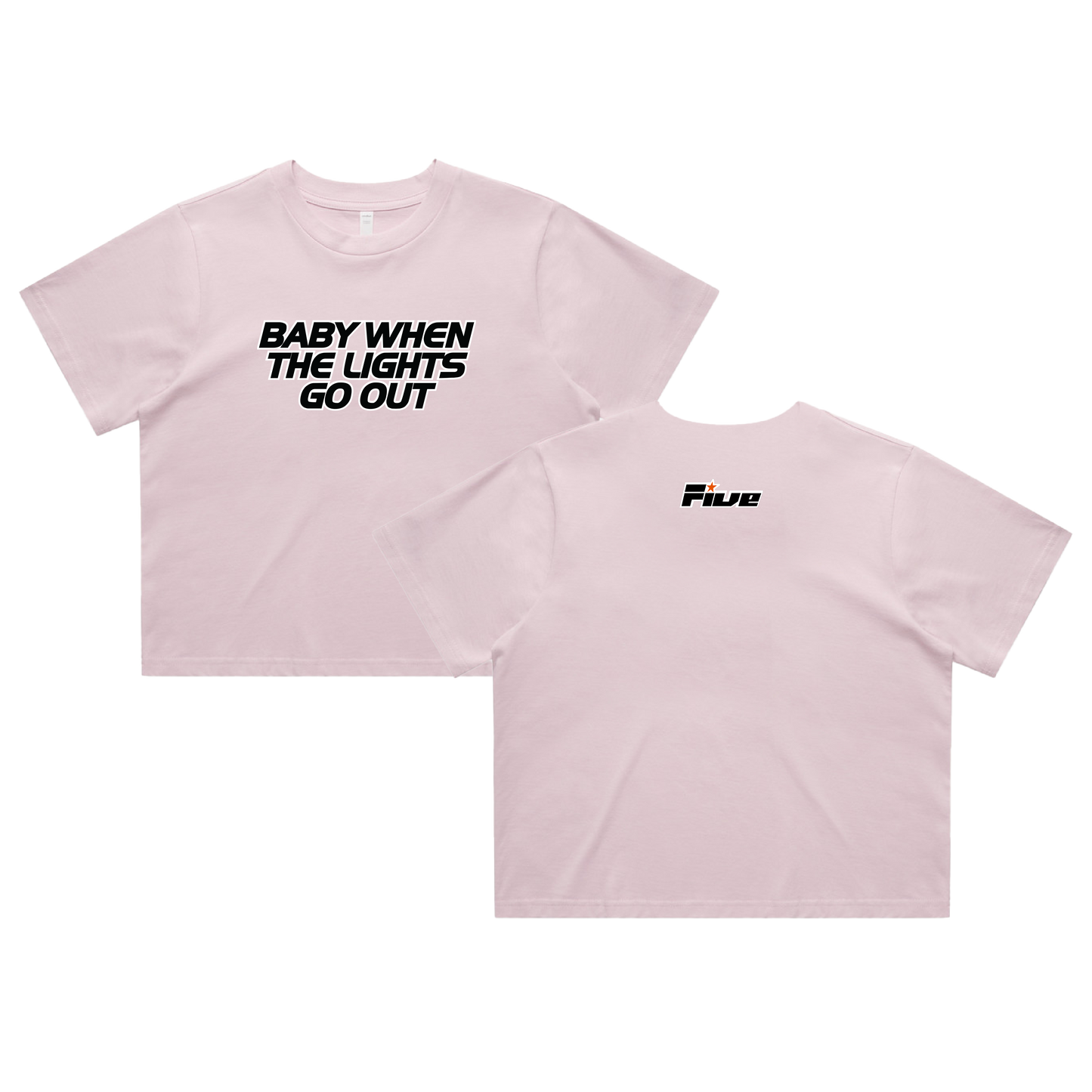 'Baby When The Lights Go Out' Crop Tee