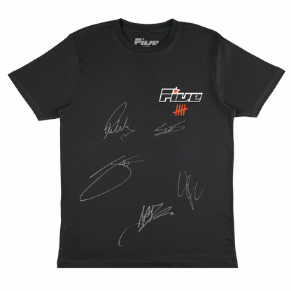 Signed Five Logo Black Tee