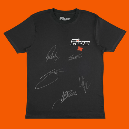 Signed Five Logo Black Tee